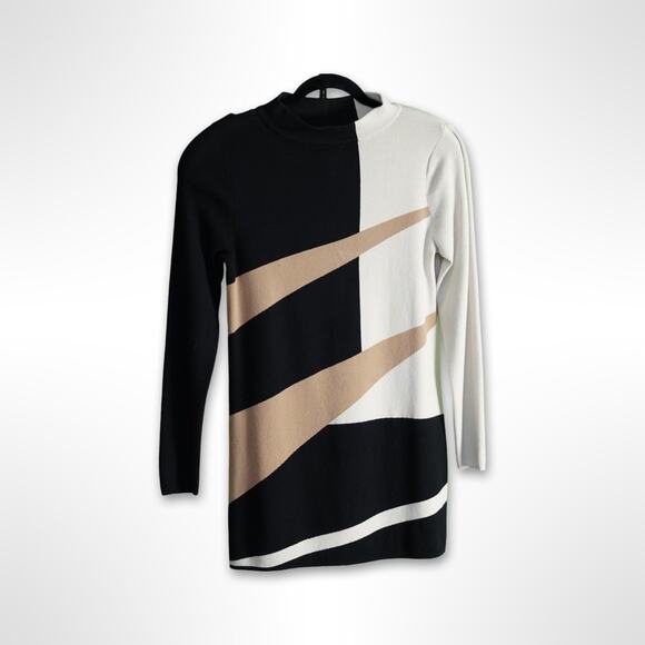 Alfani Black, Gold, and Beige Sweater - Size Medium - Picture 1 of 6